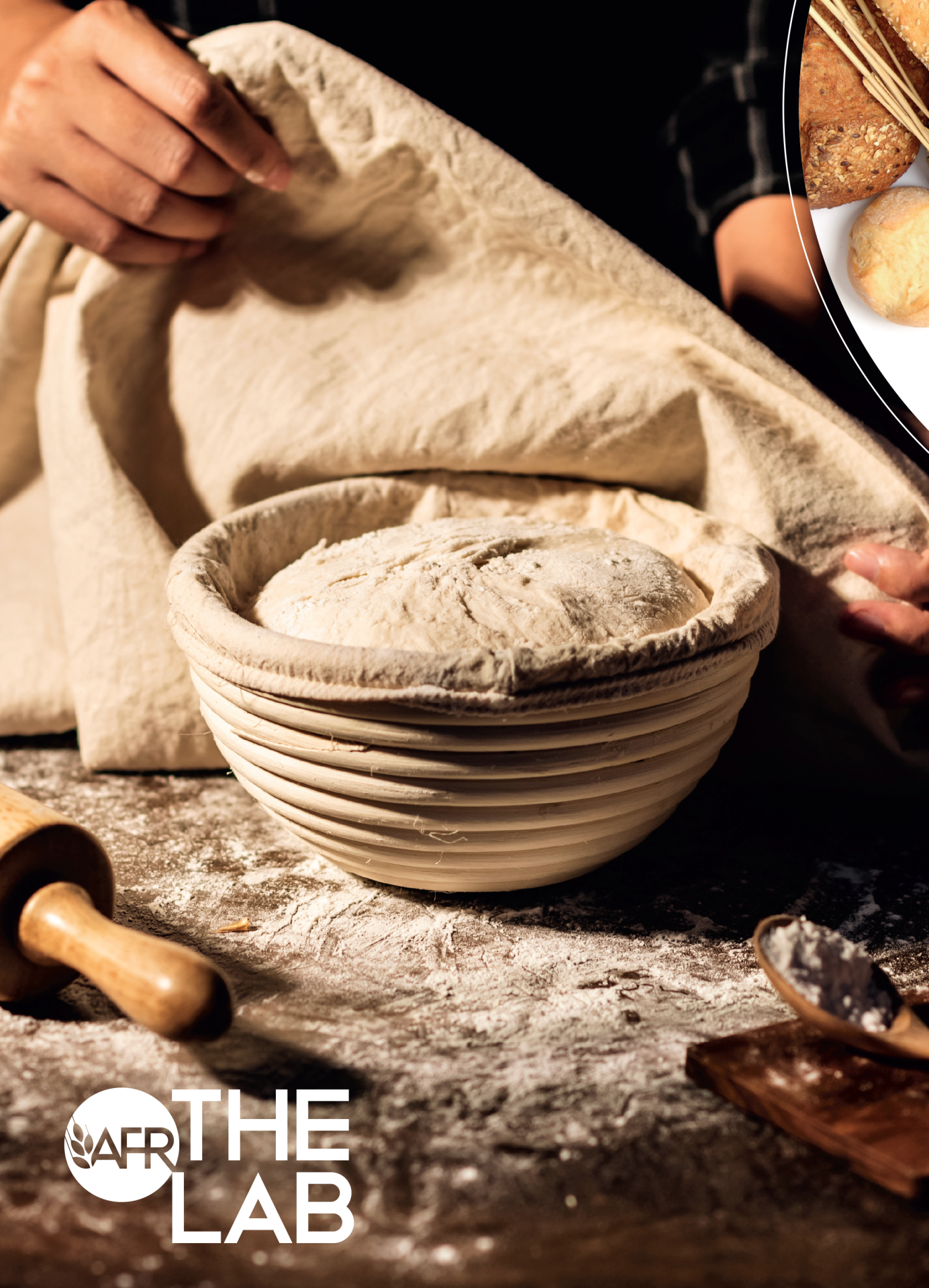 AFR the LAB è sinonimo di studio, innovazione, ma senza tralasciare l'artigianalità e la cura. Immagine che rappresenta un impasto che sta riposando mentre lievita.
